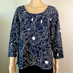 Talbots Women’s Petites Floral Pattern Blouse